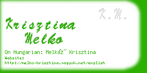 krisztina melko business card